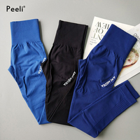 Peeli kontrola brzucha joga spodnie damskie bezszwowe legginsy Fitness rajstopy na siłownię Push Up legginsy sportowe wysokiej talii trening sportowy 6